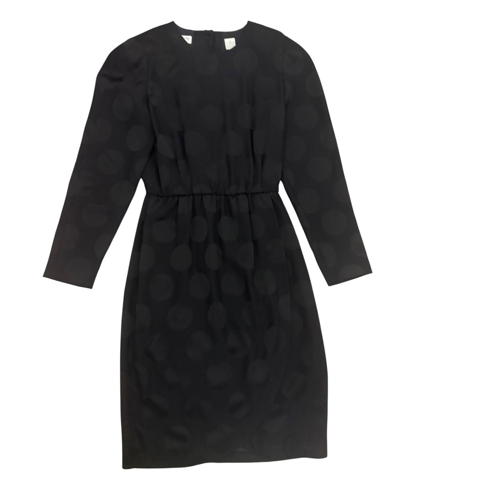 Liz Claiborne vintage Black Polka dot tulip career dress sz 8